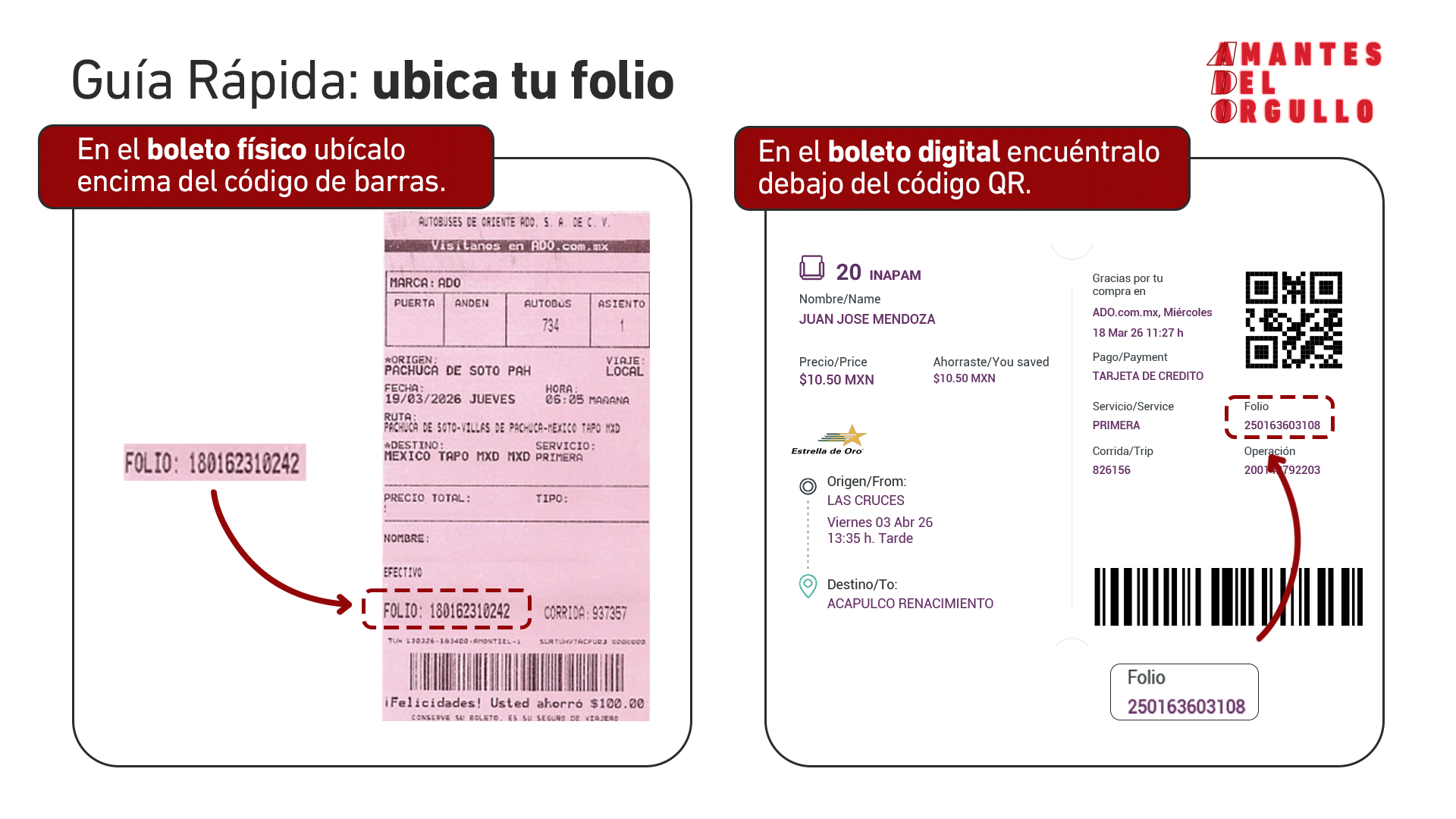 Donde encontrar el folio